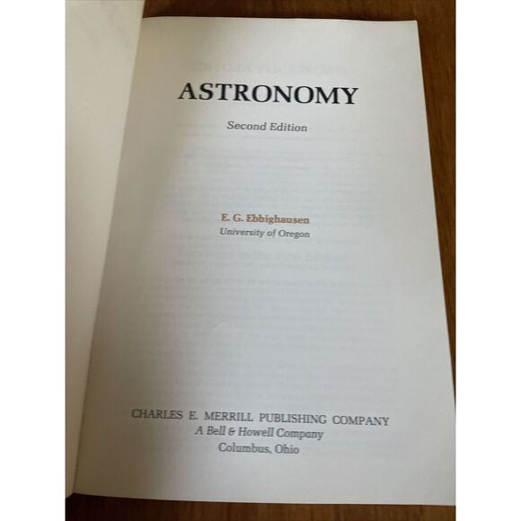 Vintage Science Textbook Astronomy By E.G. Ebbighausen SC 2nd Edition 1971 - Picture 4 of 10